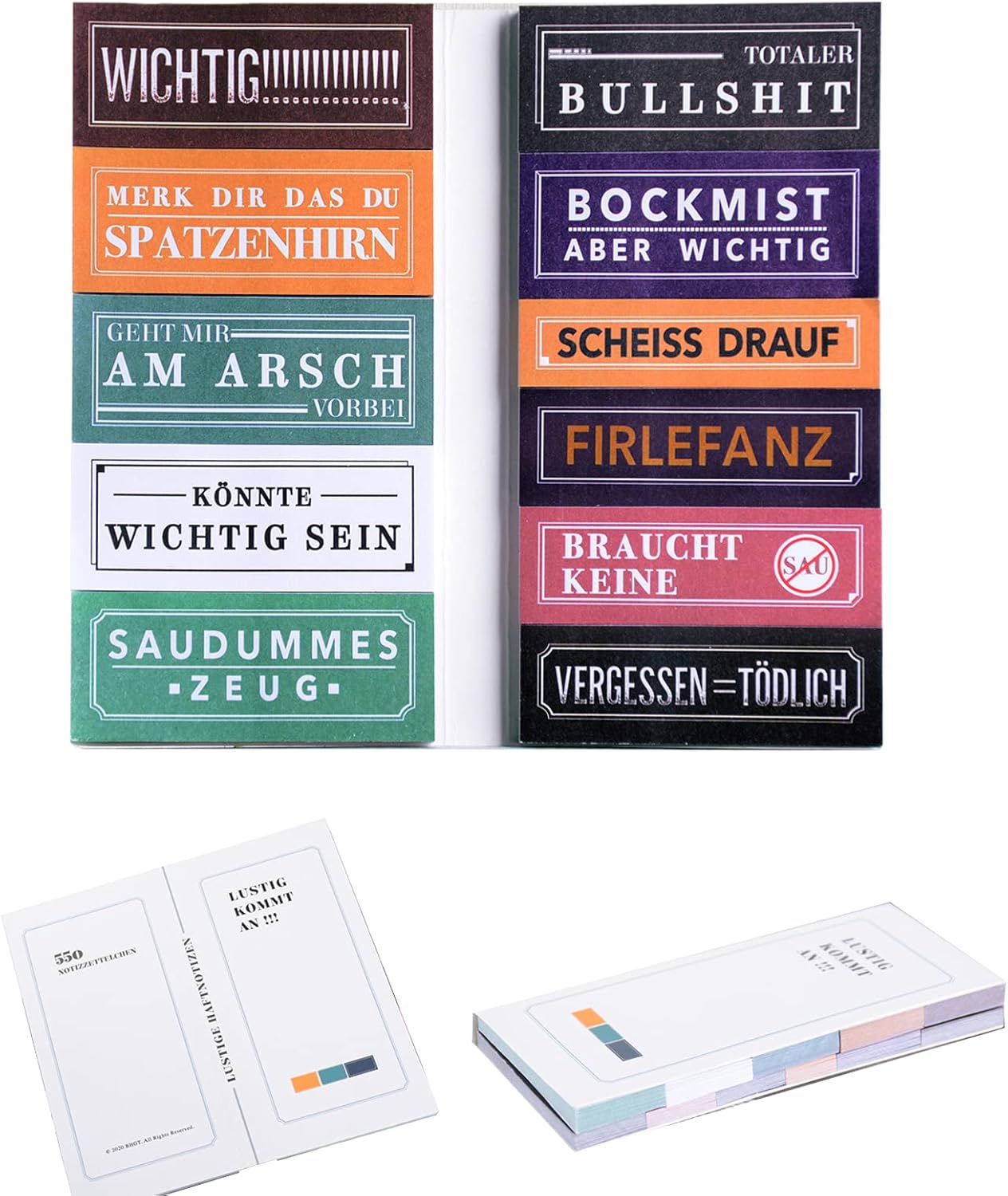 Kreative Haftnotizen: 550 bunte Klebezettel für Studierende und Büro-Gadgets!
