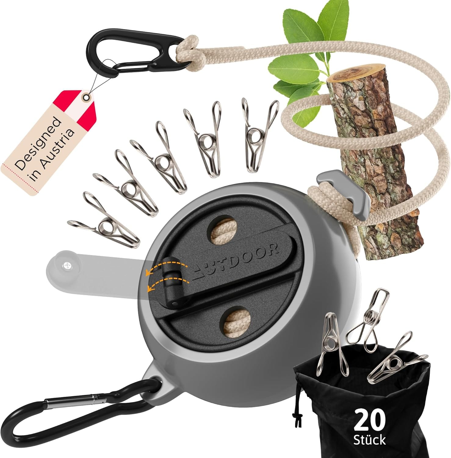 AUTDOOR® Wäscheleine: Praktische 10m-Lösung für Camping & Reisen