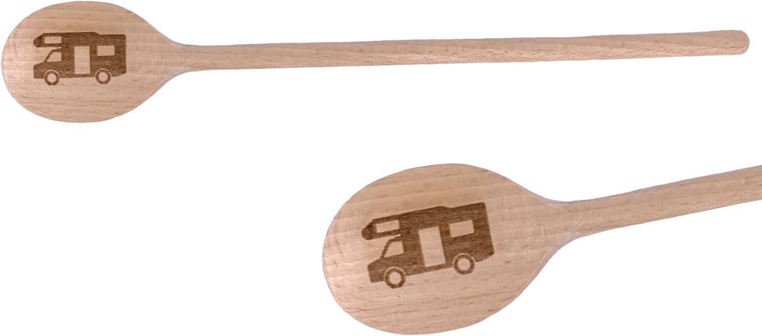 Der perfekte Begleiter für Camper-Küchen: Balna Holzkochlöffel mit Camper-Motiv