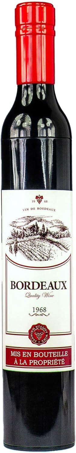 Eleganter Taschenschirm im Weinflaschen-Design – Dunkelrot & Praktisch!