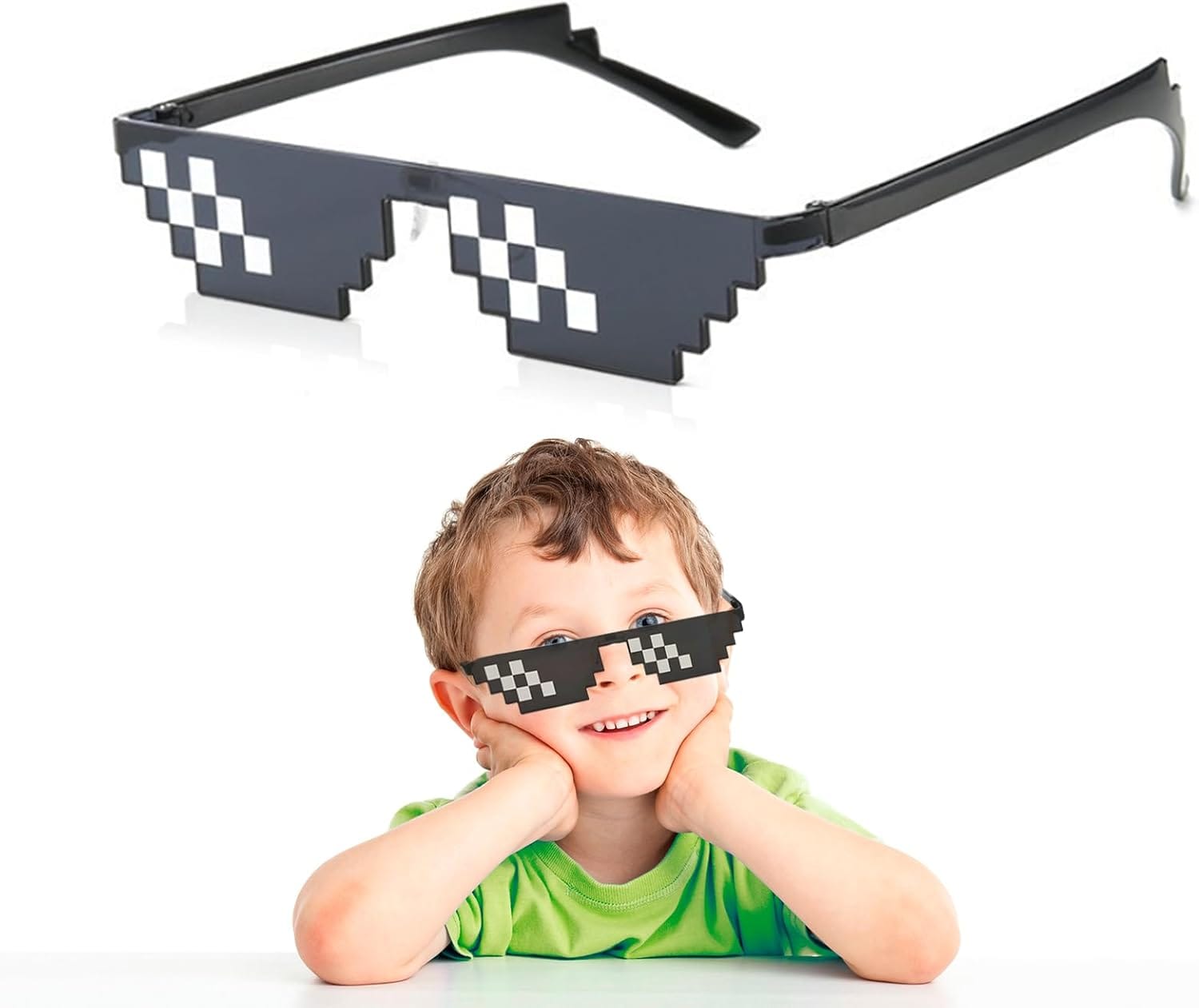 Funky Pixel-Sonnenbrille: Der ultimative Party-Gag für Jung und Alt!