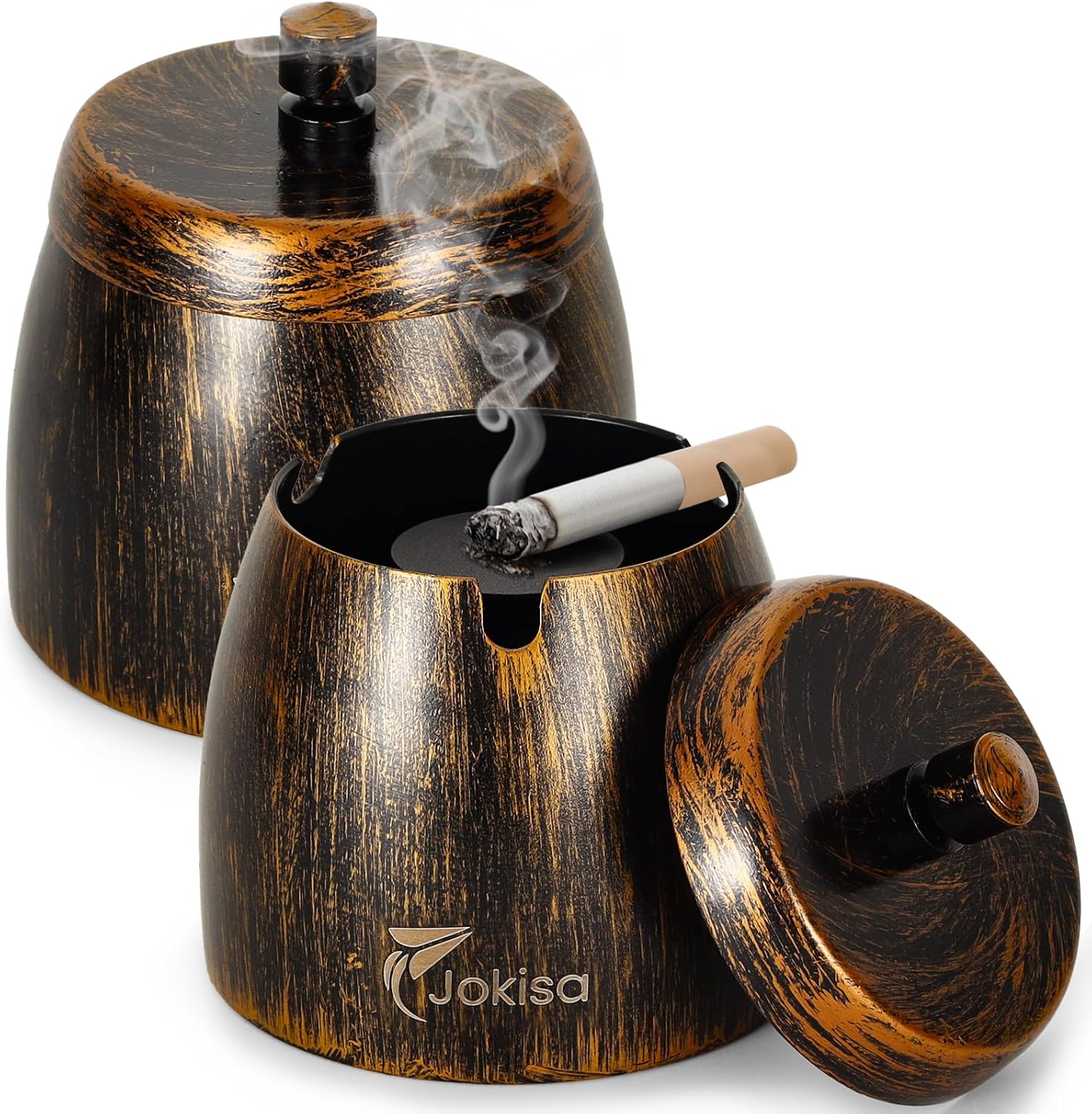 Stilvolle Edelstahl-Aschenbecher für drinnen & draußen: 2er Set im Test